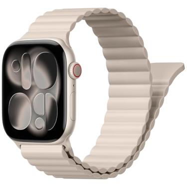 Imagem de Pulseiras magnéticas esportivas para Apple Watch séries 11, 10, 9, 8, 7, 6, 5, 4, 3, SE, 3/2nd Ultra/3/2 de 49 mm