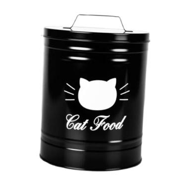 Imagem de WeiLaiKeQi Recipiente para armazenamento de guloseimas para cães, recipiente para guloseimas para animais de estimação, lata para biscoitos, pote para biscoitos, Preto