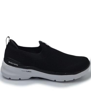 Imagem de Tênis Esportivo Skechers Masculino Go Walk 6 216267, 41, Preto