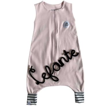 Imagem de Saco de dormir infantil com pé Suedine Rosa, Lefante, Rosa, 1
