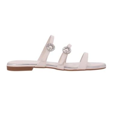 Imagem de Sandália Luz da Lua Rasteira Tiras com Apliques