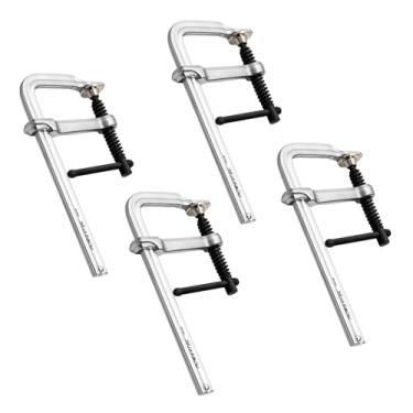 Imagem de POWERTEC Grampos de barra resistentes estilo F de 15 cm, garganta de 6 cm, força de aperto de 217 kg - marcenaria, armários, soldagem e uso em oficinas, pacote com 4 (72338-P2)