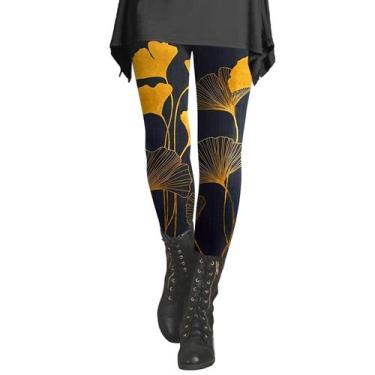 Imagem de Leggings Ckiowtazp Collants vintage estampados para elfos femininos