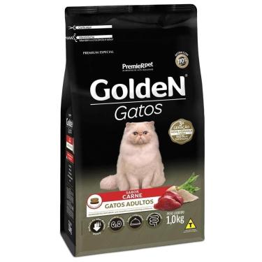 Imagem de Ração pra Gatos Adultos Sabor Carne 3kg Golden
