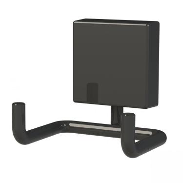 Imagem de Cabide De Banheiro Duplo Future Preto Ganchos 8510 Pt