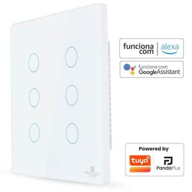 Imagem de Interruptor Inteligente Touch 6 Botões 4x4 Alexa Google Wifi Smartlife