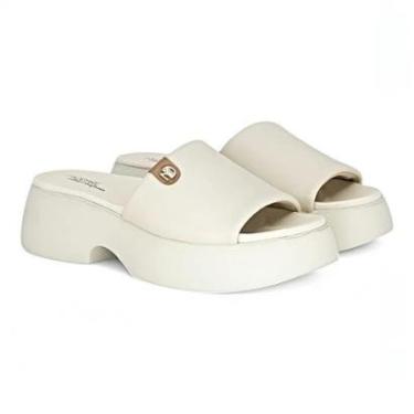 Imagem de Tamanco Modare Plataforma Feminino - Creme - 40-Feminino