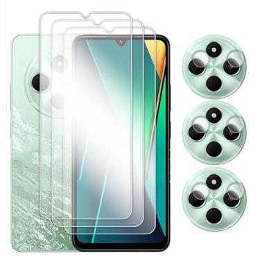 Imagem de Para Xiaomi Poco C75 4G, vidro de 6,88 polegadas com cola completa e película de vidro temperado