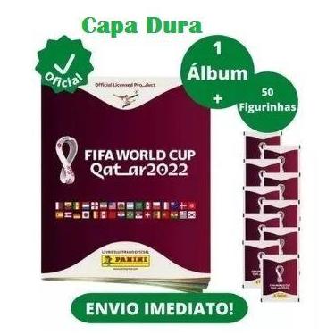 Imagem de 50 Figurinhas Copa do Mundo 2022 Sem Repetição + Álbum - Capa Dura - P
