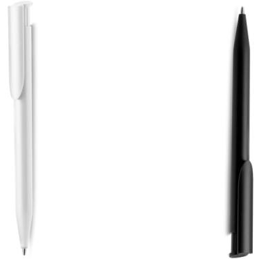 Imagem de Caneta Esferográfica Retrátil com Touch Screen, Azul, Plástico, Ponta Fina 0.7mm, Grip Emborrachado, Design Moderno, Escrita em Papel, 14.5cm (Branco e Preto)