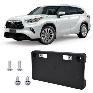 Imagem de GZSH Moldura frontal de placa de licença para Toyota Highlander 2020-2024 Suporte de placa de licença
