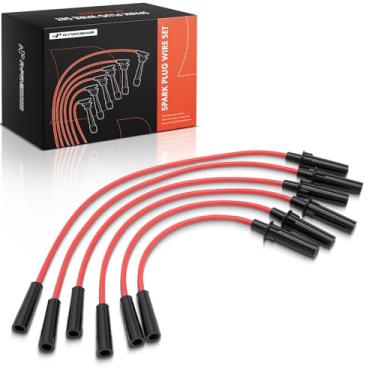 Imagem de A-Premium 6 cabos de vela de ignição compatíveis com Dodge Grand Caravan 2001-2010, Caravan 2001-2007 e Chrysler Town & Country 2001-2010, Pacifica 2005-2008, Grand Voyager e Volkswagen Routan