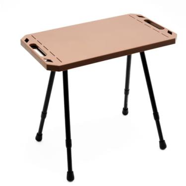 Imagem de Mesa de acampamento dobrável liga alumínio leve altura ajustável piquenique portátil para acampamentos piqueniques festas na praia superfície resistente fácil transportar e armazenar
