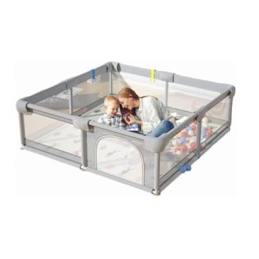 Imagem de Cercadinho Infantil – Chiqueirinho Dobrável, Resistente, Montagem Rápida, Tecido Lavável, Estrutura Reforçada e Espaçoso - 180×150×68 cm