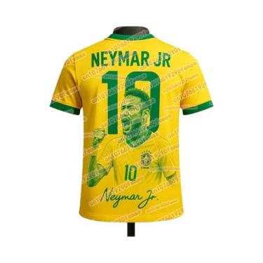 Imagem de Camiseta Masculina Estampada Em 3D Neymar Fashion Superstar Camiseta E