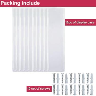 Imagem de HAISENGO Pacote Com 10 Vitrines Para Carrinhos De Brinquedo Embalados, Comporta Até 100 Carrinhos, Compatível Organizador Armazenamento Hot Wheels, Prateleira Escala 1/64 Montada Na Parede (10)