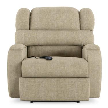Imagem de Poltrona Do Papai Sala De Cinema Reclinável Manchester Controle Elétrico Linho Bege