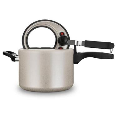 Imagem de Panela de pressao cor baunilha com visor de vidro 120mm fechamento int