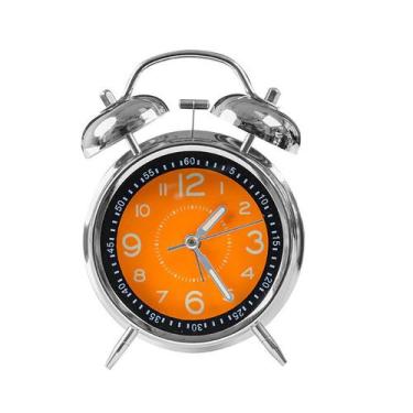 Imagem de Despertador Orange Twin Bell Silent Non-Ticking Quartz - yiweisai