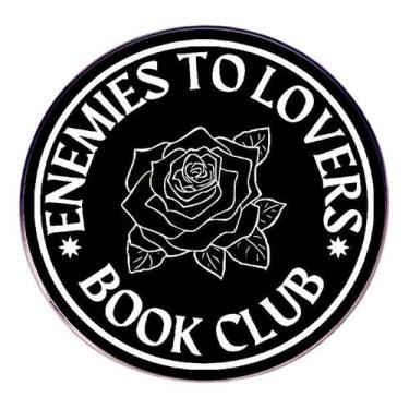 Imagem de Brooch Pin Enemies to Lovers Book Club, emblema redondo de liga leve -