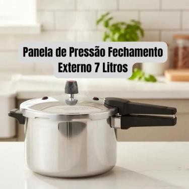 Imagem de Panela de Pressão Fechamento Externo Industrial Profissional 7 Litros 