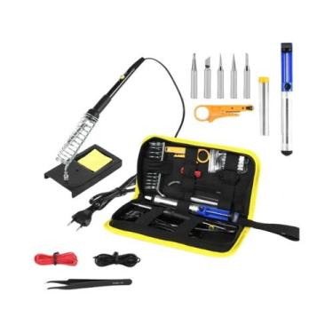Imagem de Kit De Ferro De Solda Com Temperatura Ajustável 60W, Conjunto De Ferra