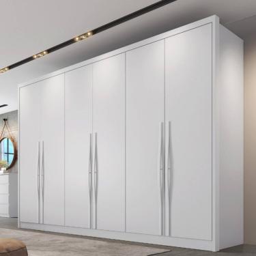 Imagem de Guarda-roupa Casal 6 Portas e 6 Gavetas 100% Mdf Reno Branco