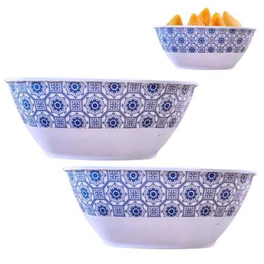 Imagem de 2 Bowl Tigela Melamina Quadrada 1200ml Saladeira - Sk