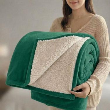 Imagem de Coberdrom Casal Queen Sherpa Edredrom Pele de Carneiro 2,40m x 2,20m -