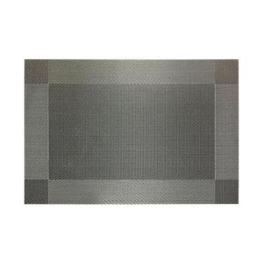 Imagem de Jogo Americano Retangular para Mesa de Jantar Moderna - Meraki, Prata