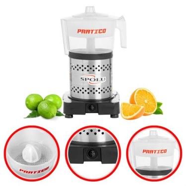 Imagem de Espremedor Laranja Elétrico Bivolt Inox Máquina Fazer Suco Frutas Limã