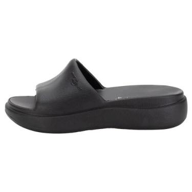 Imagem de Tamanco feminino anabela marshamallow piccadilly c238003, Preto, 38