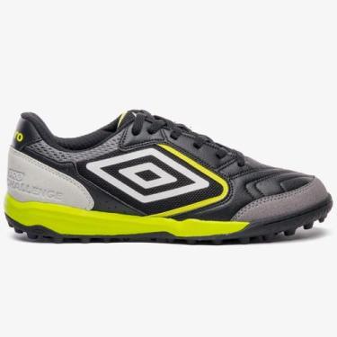 Imagem de Chuteira Society Umbro Pro Challenge Uptake Unissex Preto, Preto verde