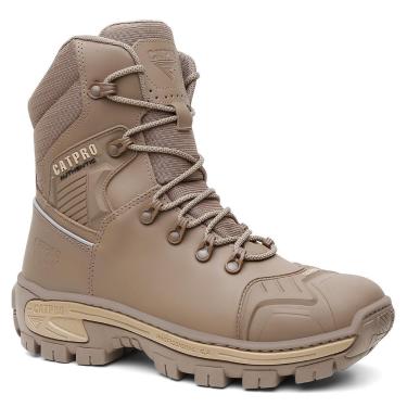 Imagem de Bota Militar Masculina Couro Bovino Cano Alto Adventure Reforçada Tatica CATERPRO Solad...