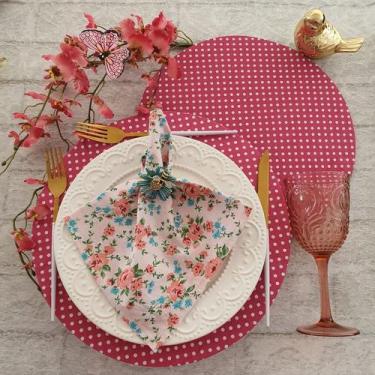 Imagem de Kit Mesa Posta 12 Bases MDF 35cm 12 Capas de Sousplat 12 Guardanapos d