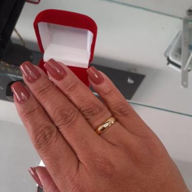 Imagem de Aliança  Unitária 5mm de espessura Banhada a Ouro - Carla Rocha Alianç