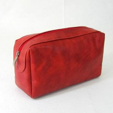 Imagem de Necessaire em couro natural vermelha maria adna