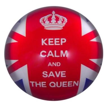 Imagem de Peso de papel c/vidro estampa keep calm inglaterra - TREVISAN CONCEPT