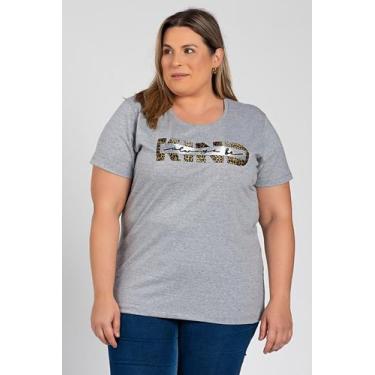 Imagem de T-shirt Feminina Plus Size  Malha Algodão Estampada "Always be" - Sere