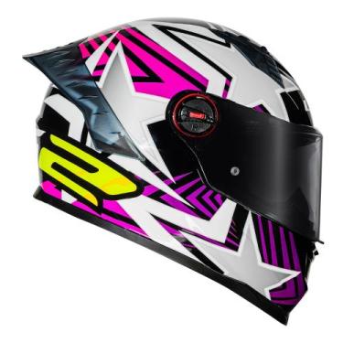 Imagem de Capacete LS2 FF358 Pro Estellar Estrela LANÇAMENTO Star Preto Roxo Ros