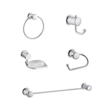 Imagem de Kit Acessórios para Banheiro com 5 Peças Domus 500 C 40 Meber Metais