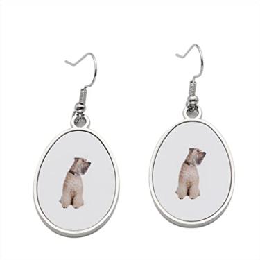 Imagem de Brinco Wheaten Terrier 4 – Brincos com pingente para meninas – Presente de festa de aniversário dos namorados