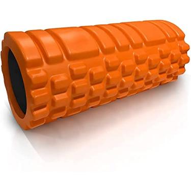 Imagem de Rolo de espuma – Massageador de tecidos profundos de densidade média para massagem muscular e liberação de ponto de gatilho miofascial (laranja)