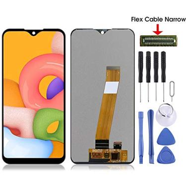 Imagem de For Galaxy A01 SM-A015F Original PLS TFT LCD Screen with Digitizer Full Assembly (Flex Cable Narrow) (Black)