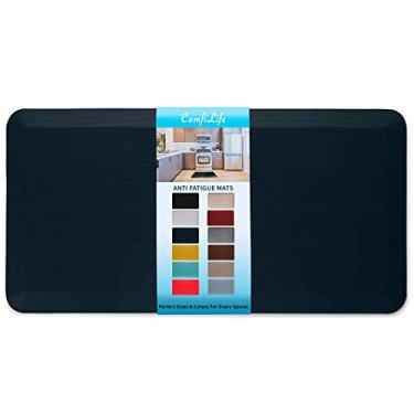Imagem de Tapete de cozinha ComfiLife antifadiga, 1,9 cm esp., tapete de mesa para piso, ficar em pé, cozinha, conforto em casa e escritório, durável, resistente manchas, base antiderrapante (51 cm x 99 cm