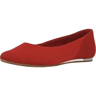 Imagem de SoftWalk Sapatilha feminina Lea Knit Ballet, Vermelho cereja, 37
