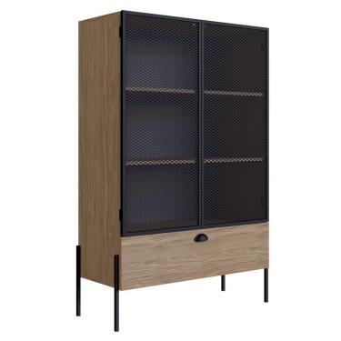 Imagem de Cristaleira New 140 Cm Hanover E Preto - D`rossi