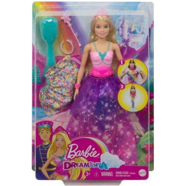 Imagem de Barbie Dreamtopia Transformação Princesa E Sereia - Mattel Gtf92