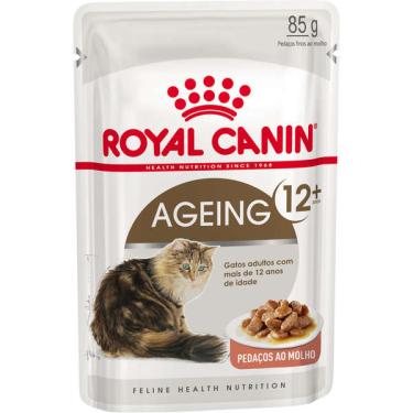 Imagem de Ração Royal Canin Sachê Feline Health Nutrition Ageing +12 para Gatos Idosos - 85 g