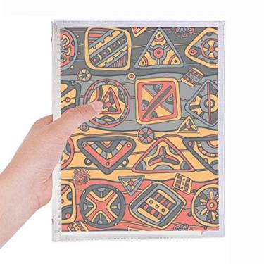 Imagem de Caderno de desenho colagem tribal estilo africano aborígene folha solta diário recarregável papelaria